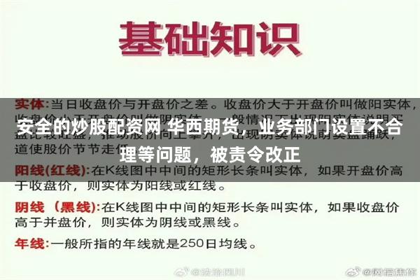 安全的炒股配资网 华西期货，业务部门设置不合理等问题，被责令改正