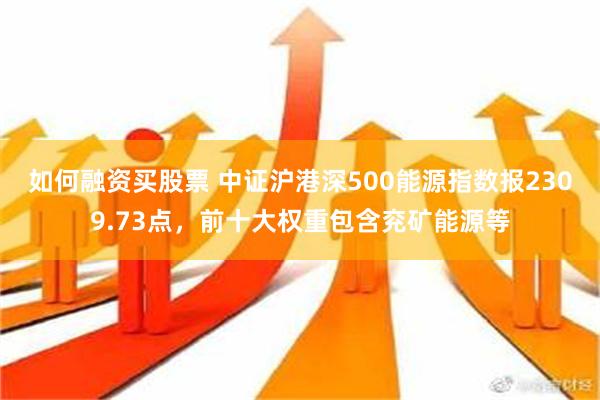 如何融资买股票 中证沪港深500能源指数报2309.73点，前十大权重包含兖矿能源等