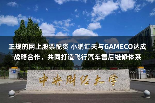 正规的网上股票配资 小鹏汇天与GAMECO达成战略合作，共同打造飞行汽车售后维修体系