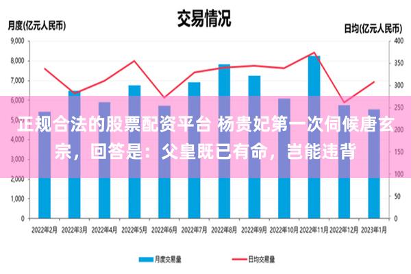 正规合法的股票配资平台 杨贵妃第一次伺候唐玄宗，回答是：父皇既已有命，岂能违背