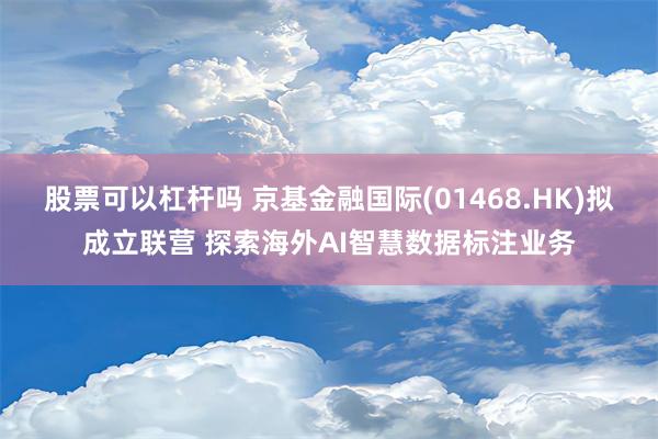 股票可以杠杆吗 京基金融国际(01468.HK)拟成立联营 探索海外AI智慧数据标注业务